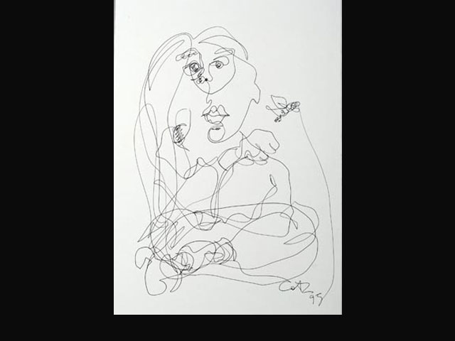 Daydreaming – ink 32 x 23 cm Daydreaming – ink 32 x 23 cm