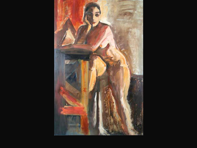 After Sunset – oil on canvas 200 x 120 cm