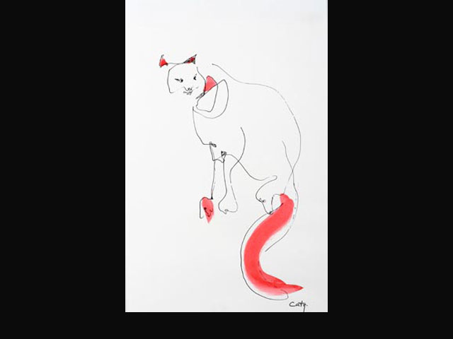 Ambush 1 – ink 35 x 50 cm