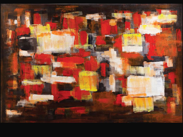 Nightfall in the City – acrylic on canvas 2 x 1.3 M