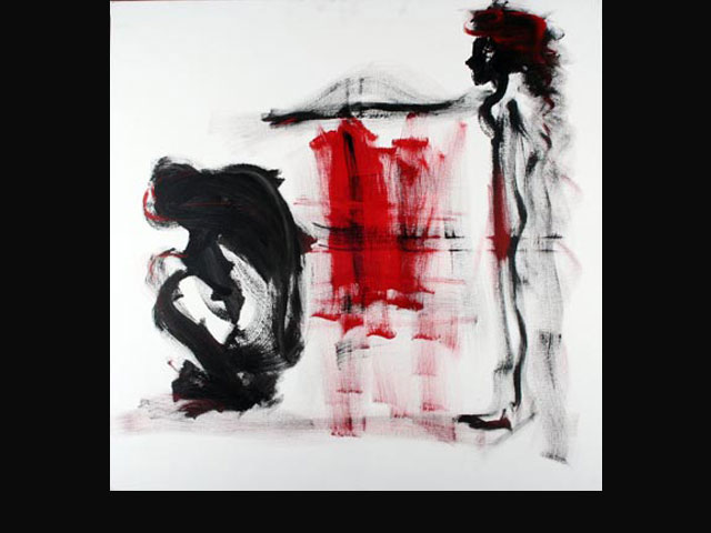 “Malentendido” acrílico 100x100 cm. “Malentendido” acrílico 100x100 cm.