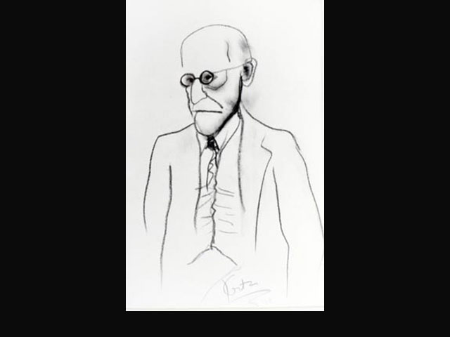 “Freud pensativo” carbonilla - 50x40 cm.