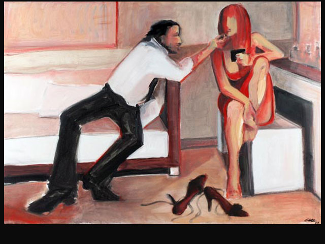 “La ternura” óleo s/tela 100x70 cm.